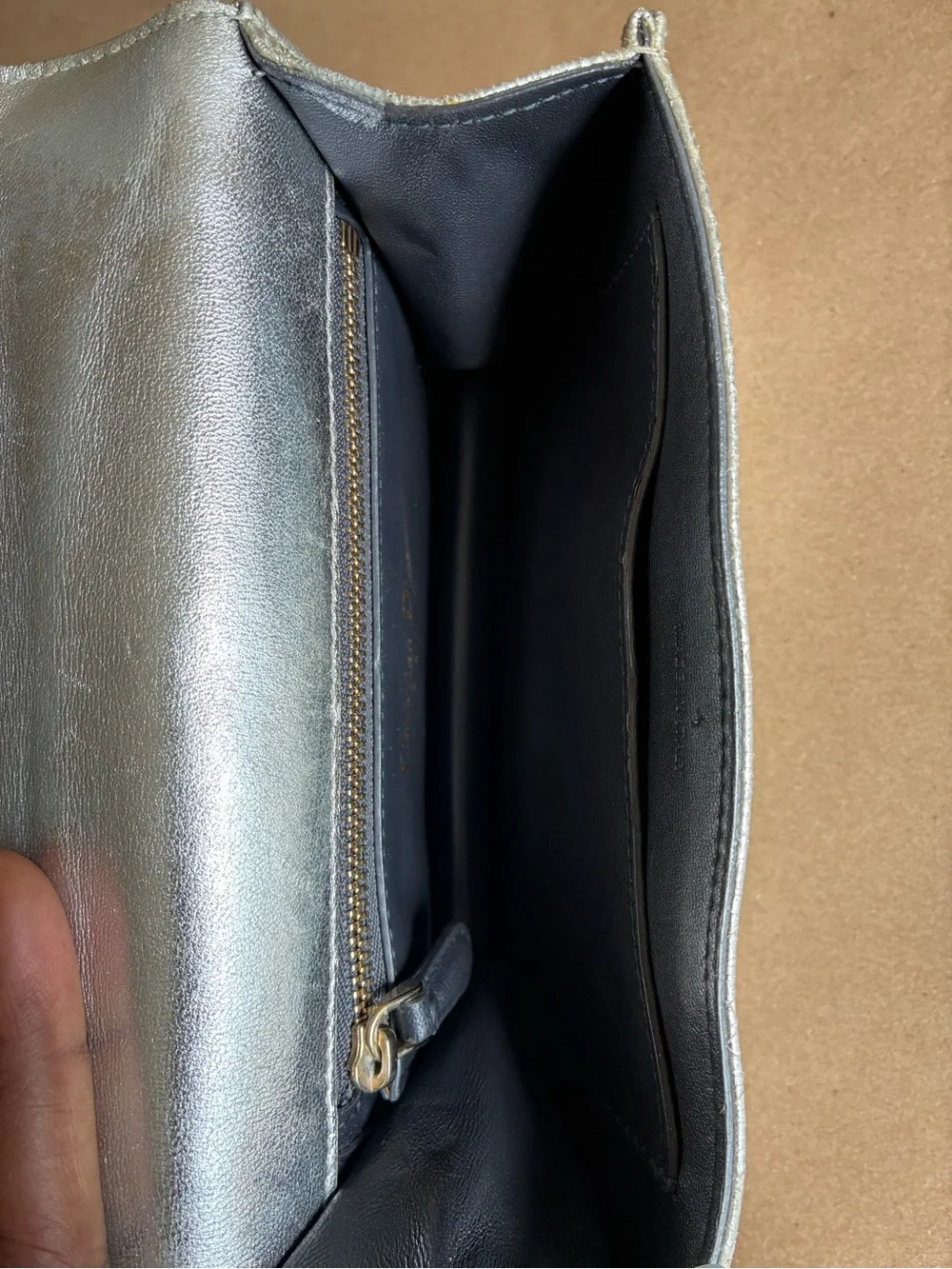 Dior Diorama Crackled Leather Flap Bag